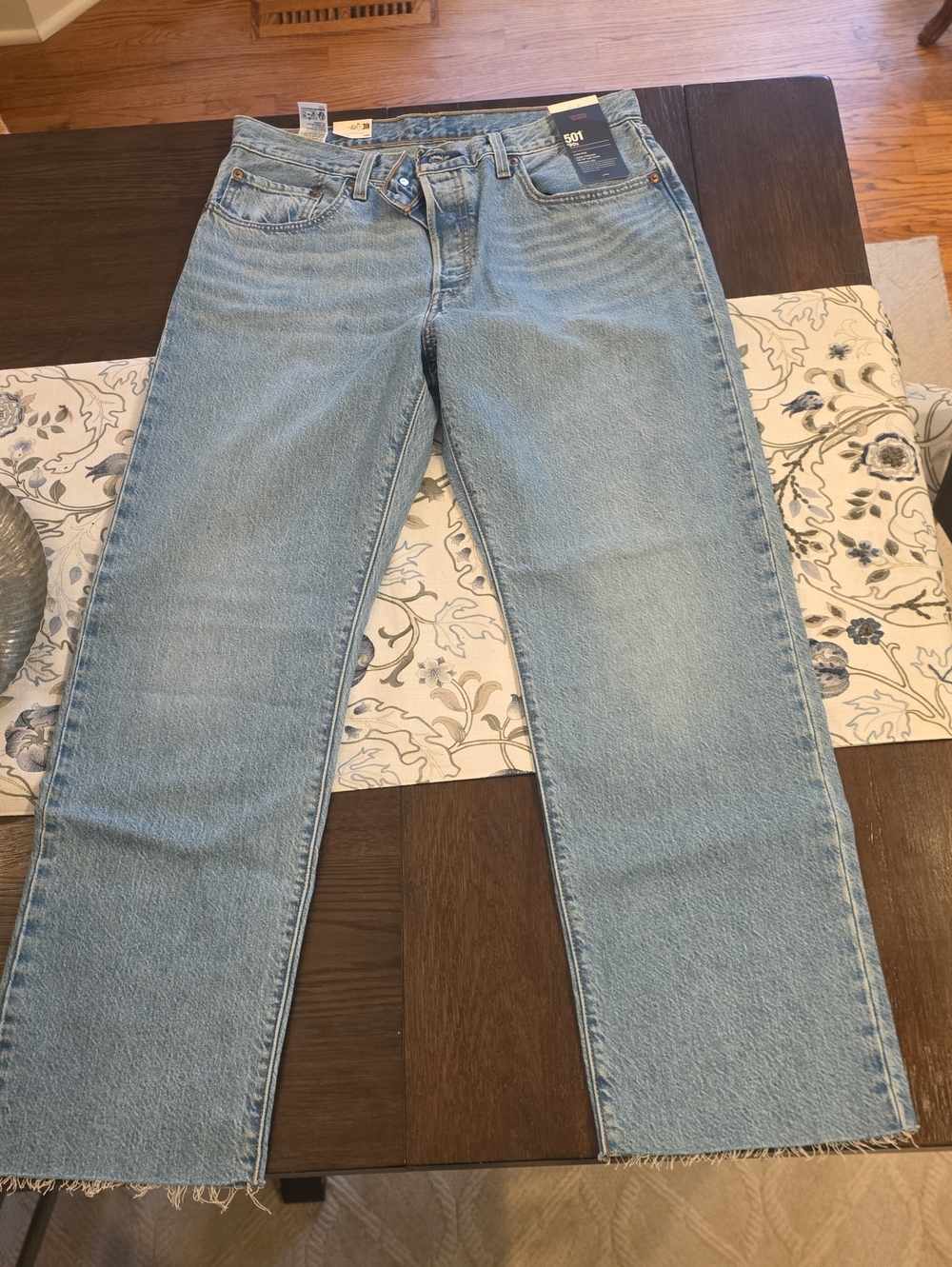 Levi's Straight-Leg Jeans in Light Blue Wash